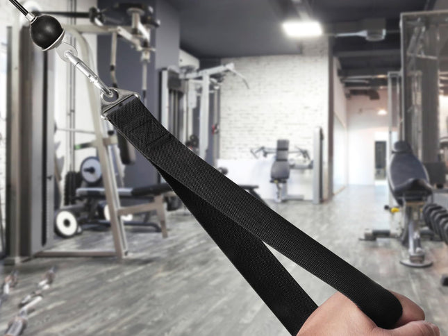 Arm Wrestling Training Strap Belt Hand Grip Arm Finger Forearm Exerciser Strengthener for Cable Machine and Free Weight