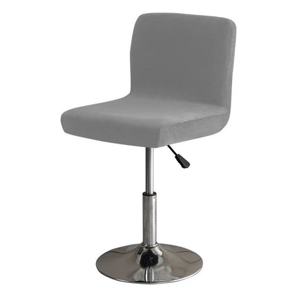 Bar Stool Covers Set of 4 Stretch Pub Counter Stool Chair Covers with Backs, Square Swivel Barstool Seat Slipcover with Elastic Bottom (dark Grey)
