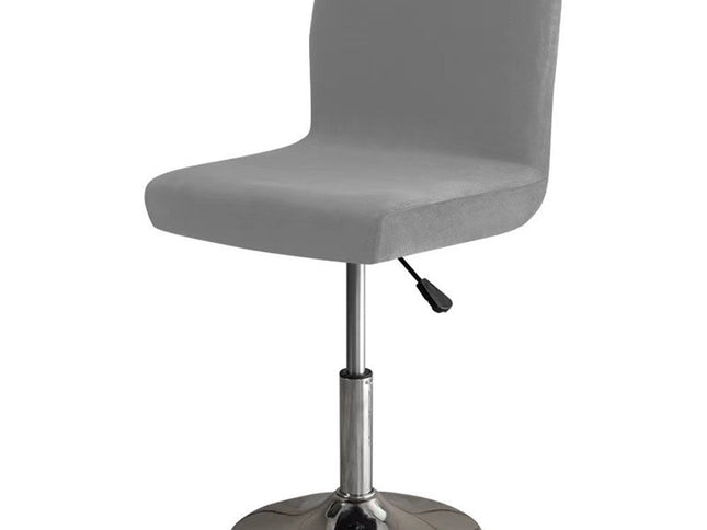 Bar Stool Covers Set of 4 Stretch Pub Counter Stool Chair Covers with Backs, Square Swivel Barstool Seat Slipcover with Elastic Bottom (dark Grey)