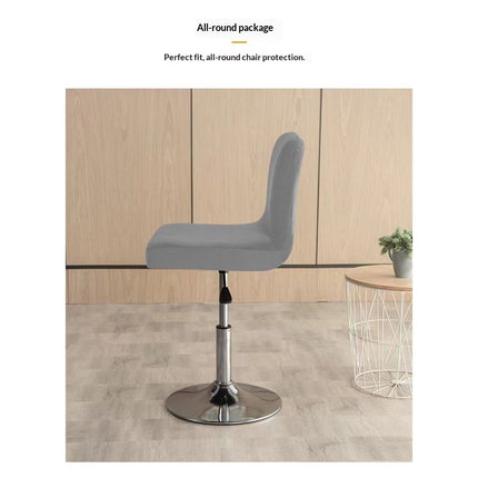 Bar Stool Covers Set of 4 Stretch Pub Counter Stool Chair Covers with Backs, Square Swivel Barstool Seat Slipcover with Elastic Bottom (dark Grey)