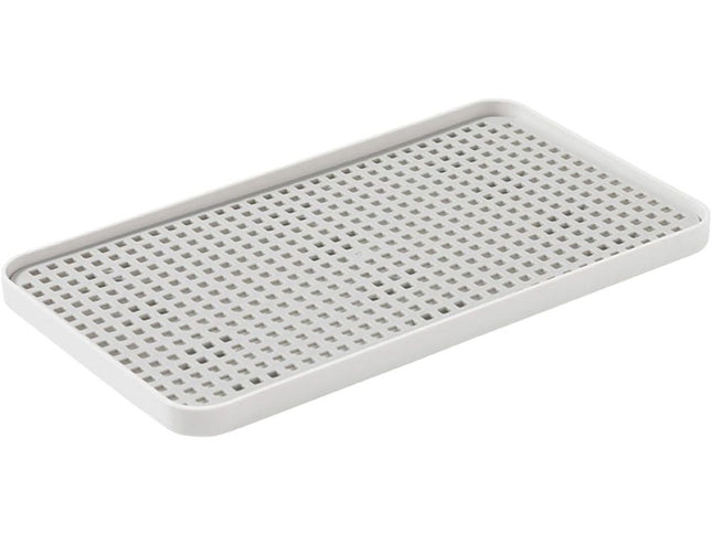 2-Tier Drain Tray for Kitchen Counter, Detachable Plastic Dish Drainer Drying Rack, Multi-Functional Tea/Fruit/Vegetable Drain Board Caddy