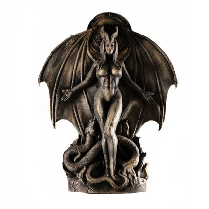 Lilith Inanna Goddess Statue - Gothic Resin Figurine, Halloween Home Decor