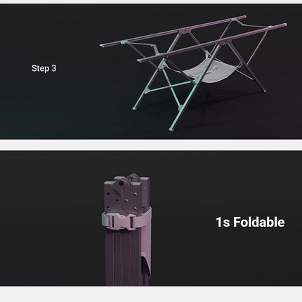 black Canopy Version-Canopy+Folding Table+2 Moon Chairs