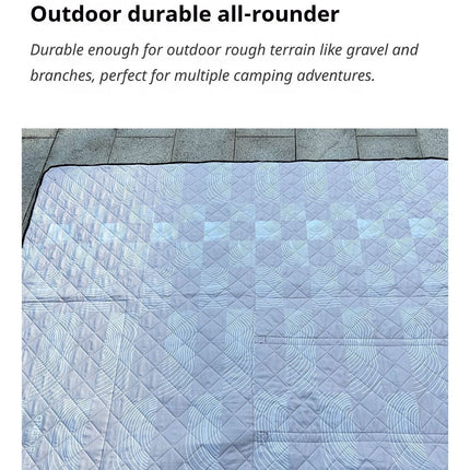 Black Ground Mat Version-Ground Mat+Folding Table+2 Moon Chairs