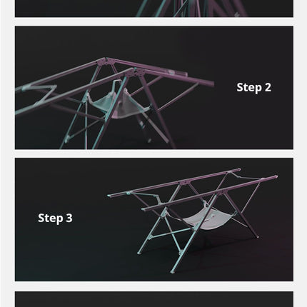 Black Ground Mat Version-Ground Mat+Folding Table+2 Moon Chairs