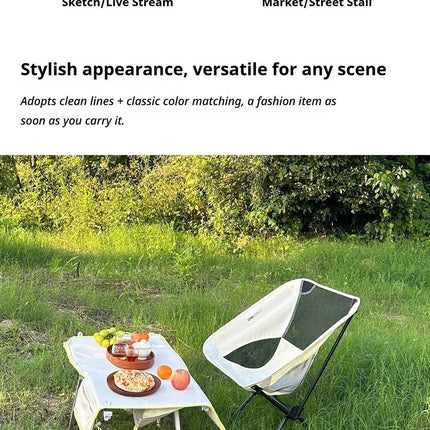 Green 4-Piece Set-Bag+Aluminum Table Frame+2 Moon Chairs