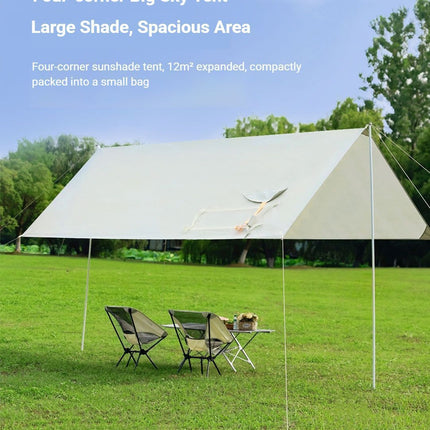 White Canopy Version-Canopy+Folding Table+2 Moon Chairs