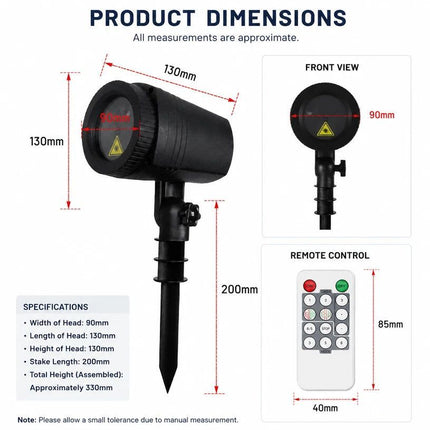 Outdoor Waterproof Red Green Laser Projector Light, Multi Pattern Christmas Halloween Yard Lamp, Nice Holiday Gift