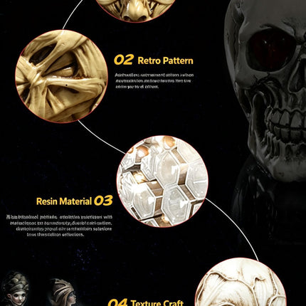 Resin Skeleton Bone Shaft Wine Goblet 2 PCS, Stainless Steel Inner Container, Novelty Bar Tableware for Christmas & Halloween Themed Event