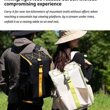 ONEFOREST Ultralight 4-Piece Camping Set, Modao New Green with Storage Bag, Aluminum Table Frame & 2 Moon Chairs, Foldable Outdoor Gear for Picnic Hiking Travel, Christmas Holiday Gift