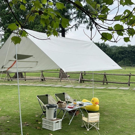 ONEFOREST Ultralight Portable Camping 3-in-1 Set with White Canopy, Tote Bag Integrated Outdoor Combination Kit, Foldable Camping Gear for Picnic, Backpacking, Self-driving Trip, Ideal Practical Present for Christmas and Holiday Gift Giving