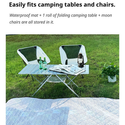 ONEFOREST 3-in-1 Tote Bag Camping Set with Black Ground Mat, Ultralight Foldable Outdoor Kit for Picnic & Travel, Christmas Holiday Practical Gift