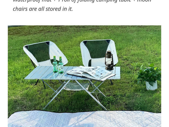 ONEFOREST 3-in-1 Tote Bag Camping Set with Black Ground Mat, Ultralight Foldable Outdoor Kit for Picnic & Travel, Christmas Holiday