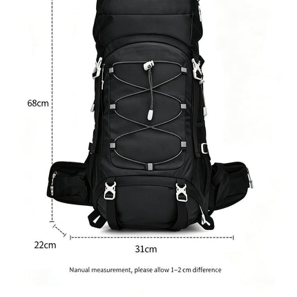 Multi‑Purpose Camping Hiking Backpack 60L Deep Olive Green,Nylon Daypack Equipped with Rain Cover,Sturdy Pack for Trekking & Outdoor Journey,Christmas Halloween Practical Travel Gift