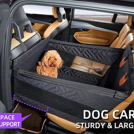 Back Single Seat Pet Car Basket Mat, Hardened Base & Ventilated Mesh Design, Waterproof Stain Proof Dog Seat Cover, Grey Small Size, Christmas Halloween Practical Pet Gift
