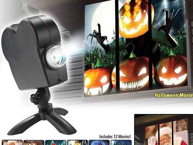 Christmas Halloween LED Window Projector
