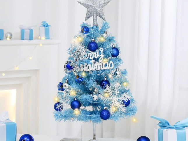 60cm Blue Mini Christmas Tree Set with Ornaments ‚Äì No Lights