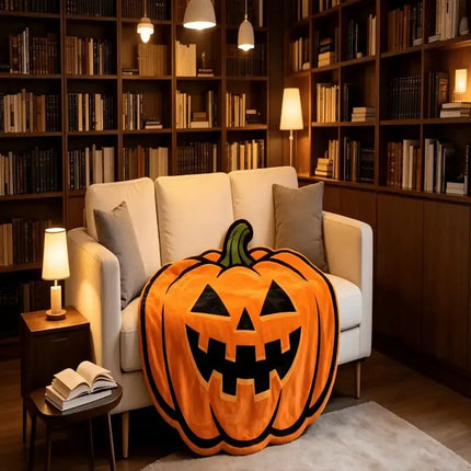 🎃 Halloween Pumpkin-Shaped Flannel Throw Blanket, Soft & Warm, Must-Have Creative Home Decor! 🎃/180*180cm(70.87*70.87in)
