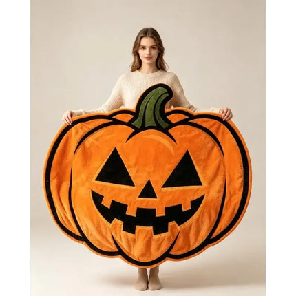 🎃 Halloween Pumpkin-Shaped Flannel Throw Blanket, Soft & Warm, Must-Have Creative Home Decor! 🎃/180*180cm(70.87*70.87in)