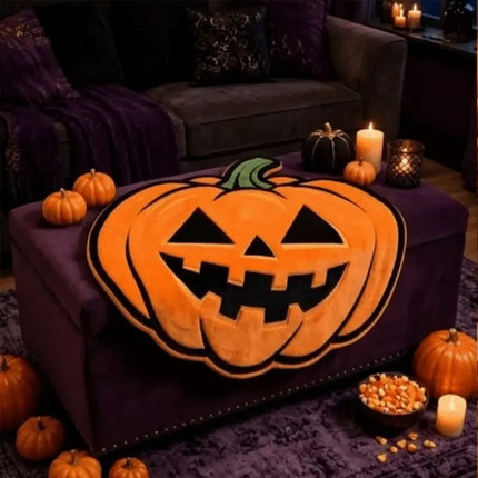 🎃 Halloween Pumpkin-Shaped Flannel Throw Blanket, Soft & Warm, Must-Have Creative Home Decor! 🎃/180*180cm(70.87*70.87in)