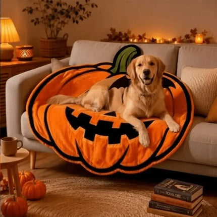 🎃 Halloween Pumpkin-Shaped Flannel Throw Blanket, Soft & Warm, Must-Have Creative Home Decor! 🎃/180*180cm(70.87*70.87in)