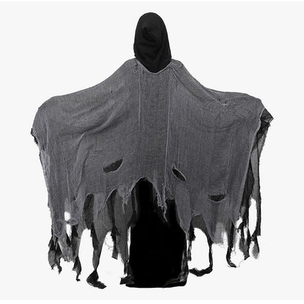 🎃 Halloween Adult Horror Hooded Tattered Cloak! Witch Zombie Reaper Cosplay Robe, Party Ghost Costume, Oversized Floor-Length Cape Maxes Out the Vibes! 👻/grey