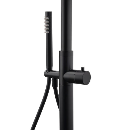 WELS Matte Black 316SUS Dual Shower Set Outdoor Bath System Rainfall 10" Head