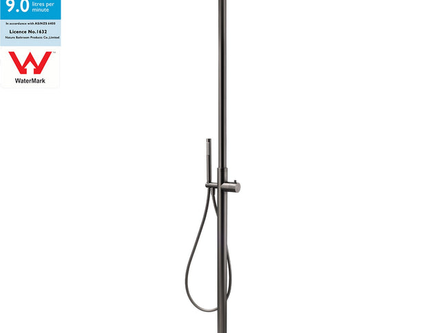 316 SUS WELS Gun Metal Twin Shower Handset Combo Outdoor Bath Rainfall 10" Head