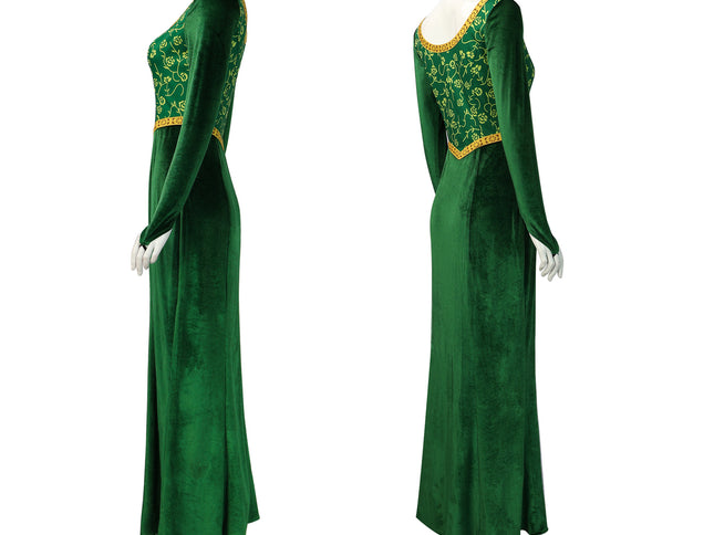 Princess Fiona Dress Halloween Masquerade Green Dress, Party Costume Role Play for Adult S