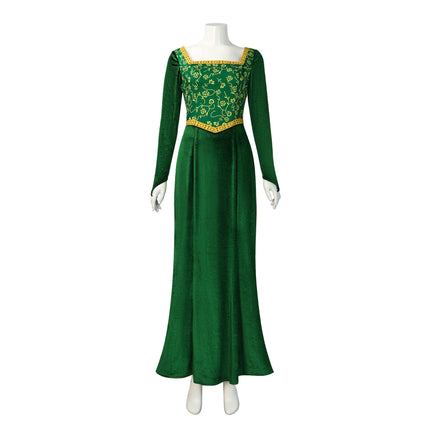 Princess Fiona Dress Halloween Masquerade Green Dress, Party Costume Role Play for Adult S