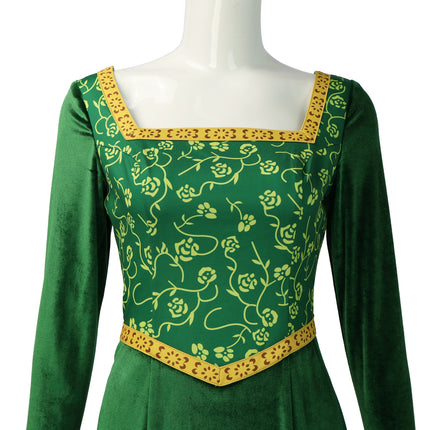 Princess Fiona Dress Halloween Masquerade Green Dress, Party Costume Role Play for Adult S