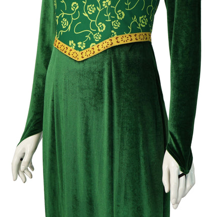 Princess Fiona Dress Halloween Masquerade Green Dress, Party Costume Role Play for Adult S