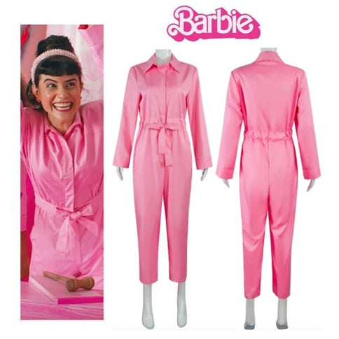 Barbie Jumpsuit Costume Light Pink, Size S for Halloween Cosplay