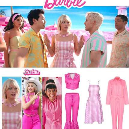 Barbie Jumpsuit Costume Light Pink, Size S for Halloween Cosplay