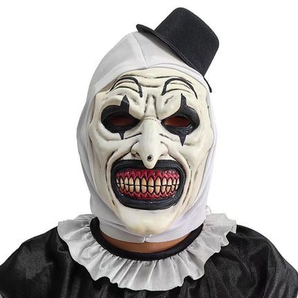 House Of Dasein Halloween Horror Soul Breaking Clown Hat Death Headset Makeup Ball Cosplay Mask - Fabric-Covered Style