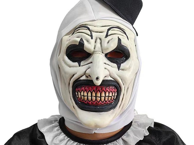 House Of Dasein Halloween Horror Soul Breaking Clown Hat Death Headset Makeup Ball Cosplay Mask - Fabric-Covered Style