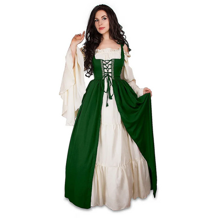 House Of Dasein S-6Xl Medieval Dress Cosplay Halloween Costume For Women Palace Carnival Party - Navy Green - 5Xl
