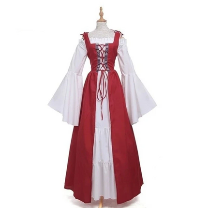 House Of Dasein S-6Xl Medieval Dress Cosplay Halloween Costume For Women Palace Carnival Party - Red - 5Xl