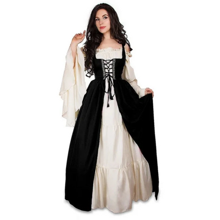 House Of Dasein S-6Xl Medieval Dress Cosplay Halloween Costume For Women Palace Carnival Party - Black - 5Xl