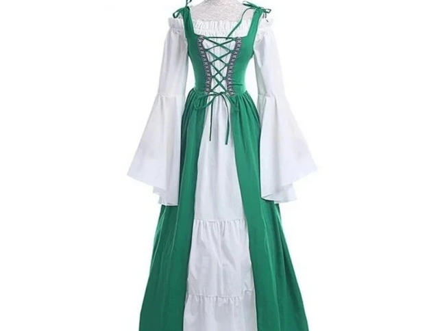House Of Dasein S-6Xl Medieval Dress Cosplay Halloween Costume For Women Palace Carnival Party - Green - 6Xl