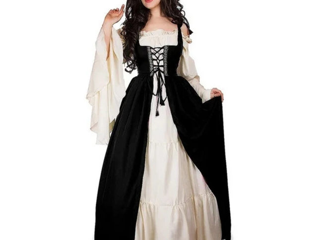House Of Dasein Women‚Äôs Medieval Costume Dress ‚Äì Black, 6Xl