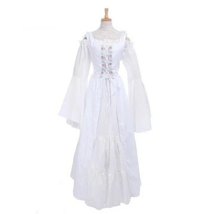 House Of Dasein S-6Xl Medieval Dress Cosplay Halloween Costume For Women Palace Carnival Party - White - 4Xl