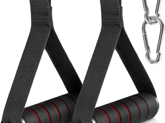2 Pack Upgraded Exercise Handles, Gym Handle Equipment for Cable Machine Attachments, Strength Training Workout, Pilates, Home Gym, Resistance Bands, Heavy Duty Workout Accessories