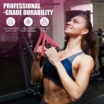 2 Pack Upgraded Exercise Handles, Gym Handle Equipment for Cable Machine Attachments, Strength Training Workout, Pilates, Home Gym, Resistance Bands, Heavy Duty Workout Accessories