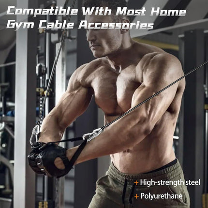 Cable Attachments for Gym, 2PCS Gym Cable Extension Compatible with Gym Accessories, Gym Cable Machine for LAT/Tricep Pull Down, Leg Extensions Machine