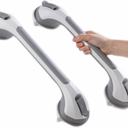 Removable Suction Shower Grab Bars ‚Äì 2 Pack, Grey