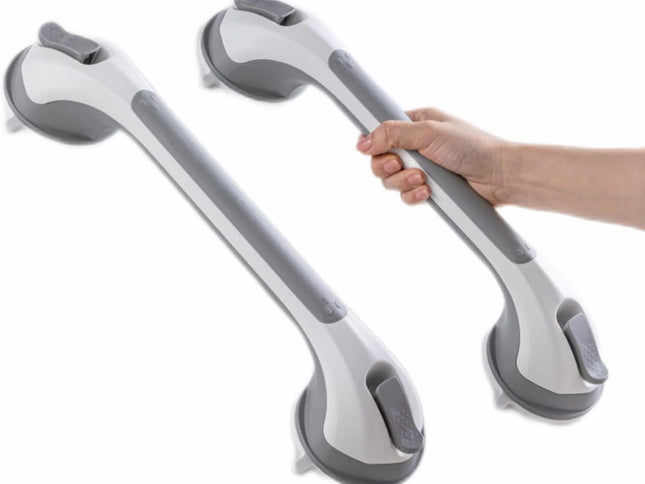 Grab Bars for Bathtubs and Showers 2 Pack Sucti Grab Bar, Heavy Duty Shower Handle Removable Bath Handrails for Seniors and Elderly, Bathroom Safety Grip No Drilling Waterproof,Grey