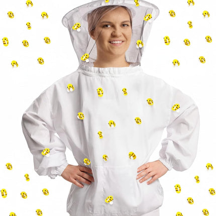 41 Pcs Halloween Beekeeper Costume Set Include 1 Beekeeper Set 20 Felt Bee 20 Round Tape for Cosplay(Large)
