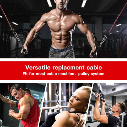 Replacement Cables for Home Gym, Fitness Pulley Cable, Weight Machine Cable -Thick 5mm(0.2inch) Heavy Duty Steel Wire Rope Gym  138''