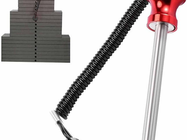 Universal Magnetic Weight Stack Pin with Pull Rope - Heavy Duty Gym for Machines | Commercial & Home Accessories Replacement Pins Strength Training Equipment Red